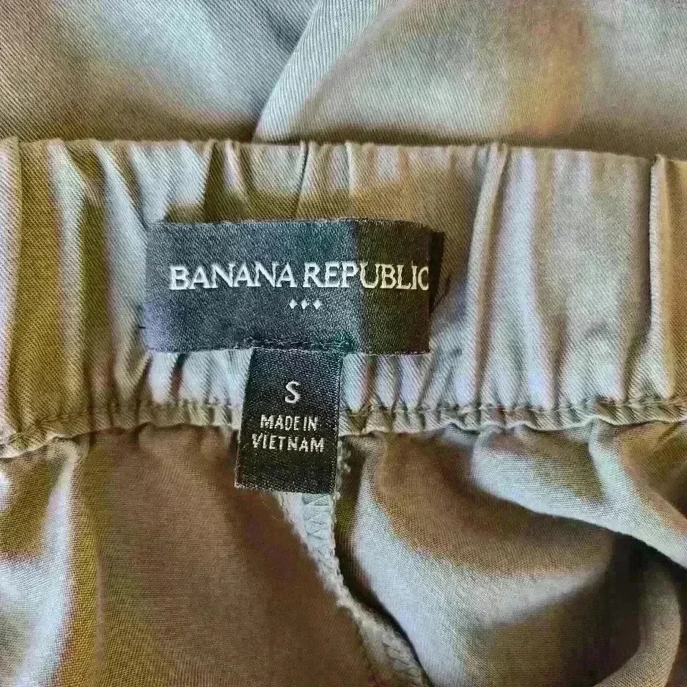 Banana Republic Factory Tencel Soft Cargo Pant Joggers | Steel Green Small